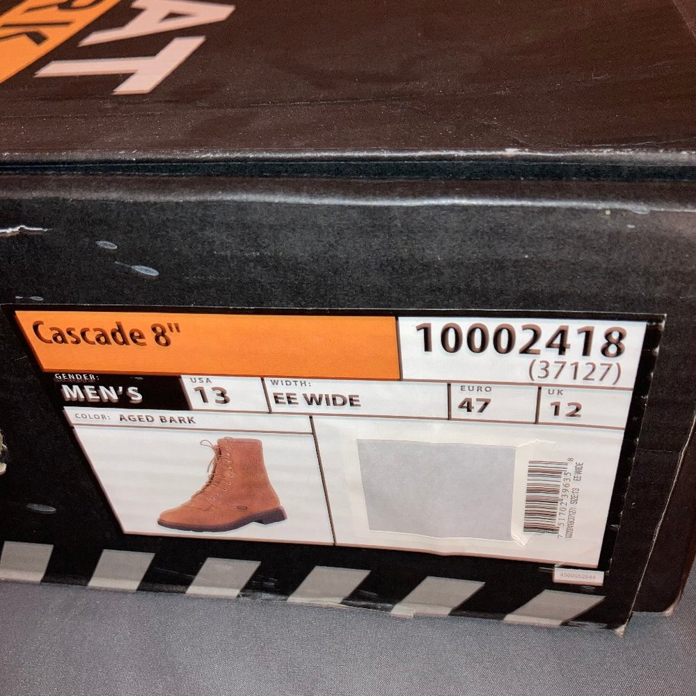 MEN'S ARIAT Cascade 8" Work Boots 13 EE WIDE New In Box - Picture 5 of 6